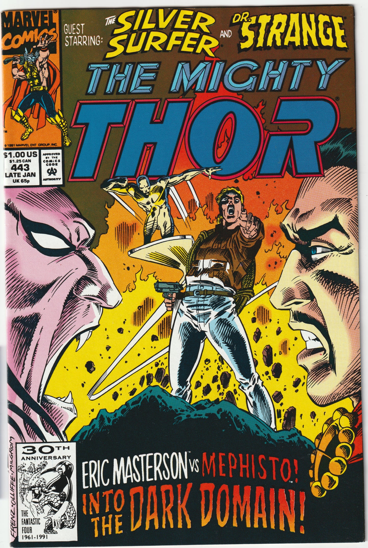 Mighty Thor (1966) #443 feat. Mephisto, Silver Surfer, Dr. Strange