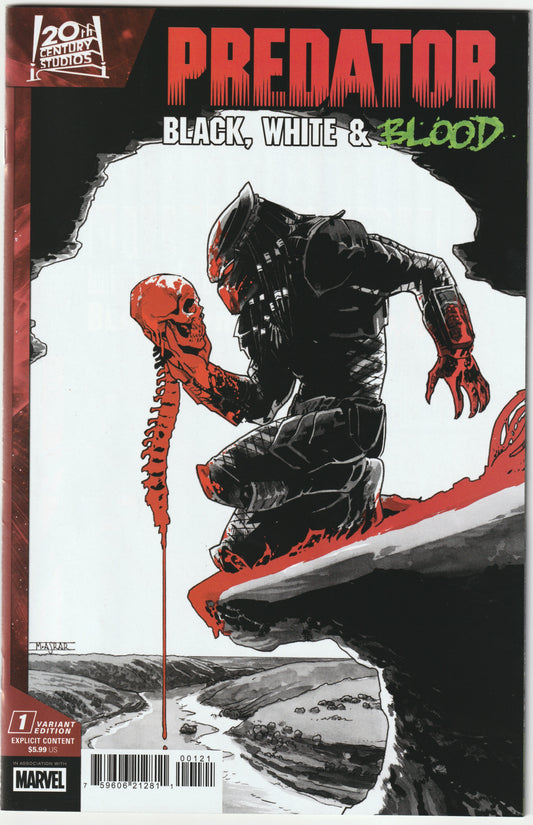 Predator: Black, White & Blood #1 Mahmud Asrar Variant – Marvel Comics 2025 (NM)