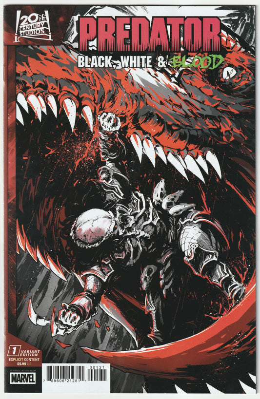 Predator: Black, White & Blood #1 Paolo Villanelli Variant – Marvel Comics 2025 (NM)