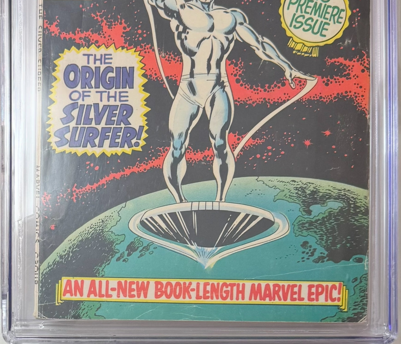 Silver Surfer Vol. 1 #1 "The Origin of the Silver Surfer!" – Marvel Comics 1968 (CGC 4.5, Off-White Pages - Cracked Case!)