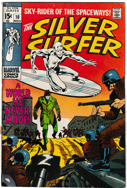 Silver Surfer Vol. 1 #10 "A World He Never Made!" – Marvel Comics 1969 (VG/VG+)