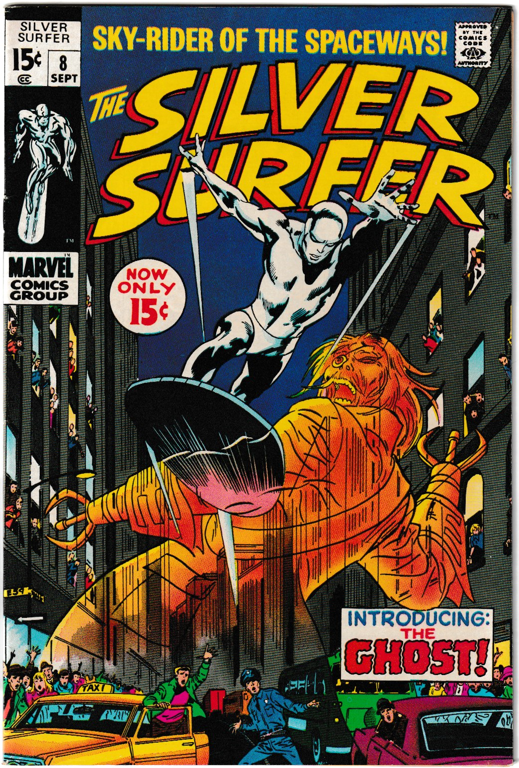 Silver Surfer Vol. 1 #8 "Now Strikes the Ghost!" – Marvel Comics 1969 (FN/FN+) 1st Appearance of Flying Dutchman