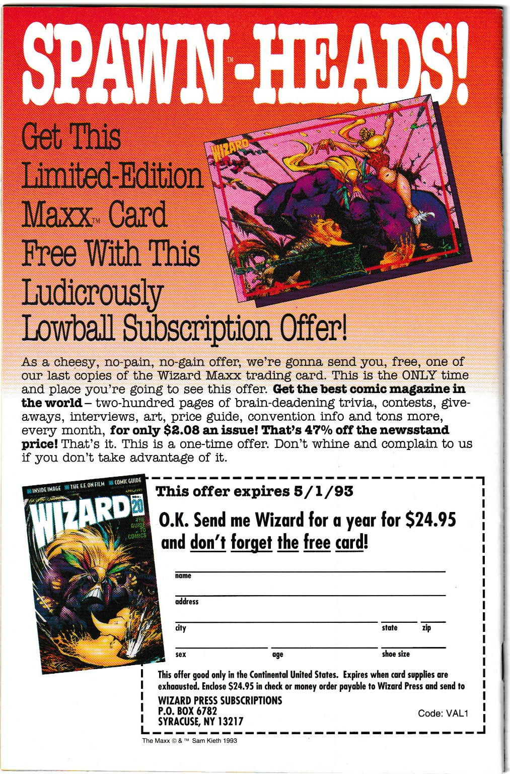 Spawn Vol. 1 #8 (Image Comics, 1993) (1st App Billy Kincaid)
