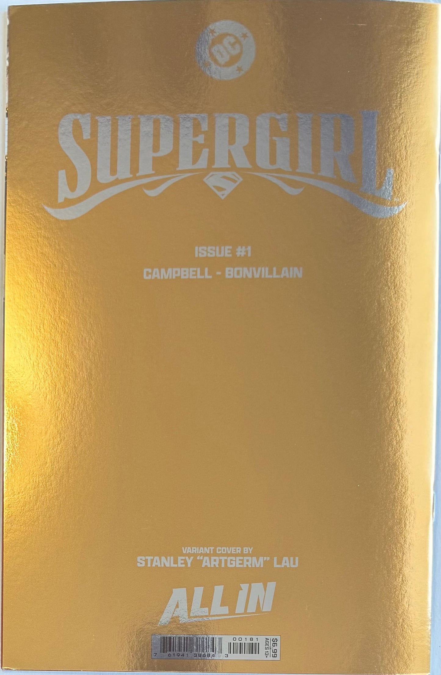 Supergirl Vol. 8 #1 (Stanley ‘Artgerm’ Lau Virgin Foil Variant, 2025)
