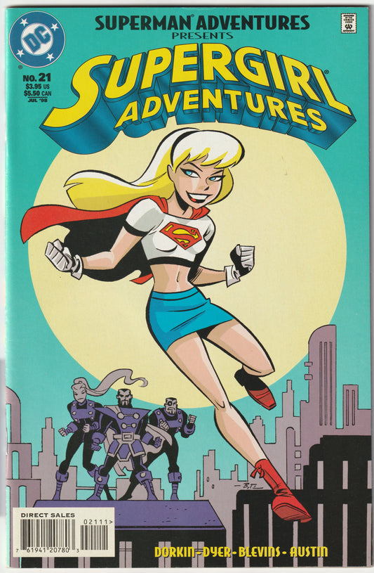 Superman Adventures #21 (1998) – First DCAU Supergirl, Bruce Timm Cover (VF/VF+)