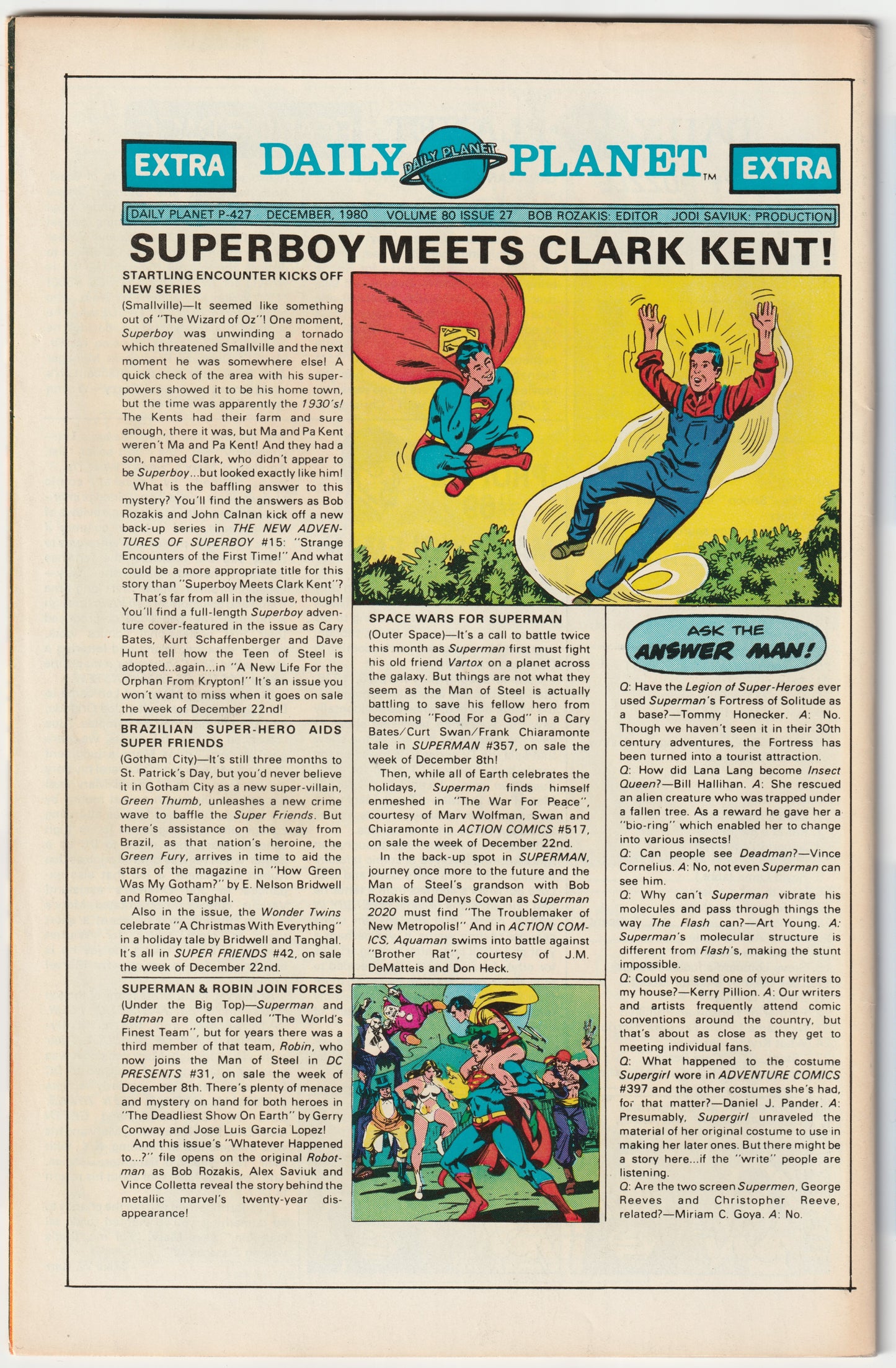 Superman Family Vol. 1 #206 (1981) – Key Supergirl and Lois Lane Stories (FN)