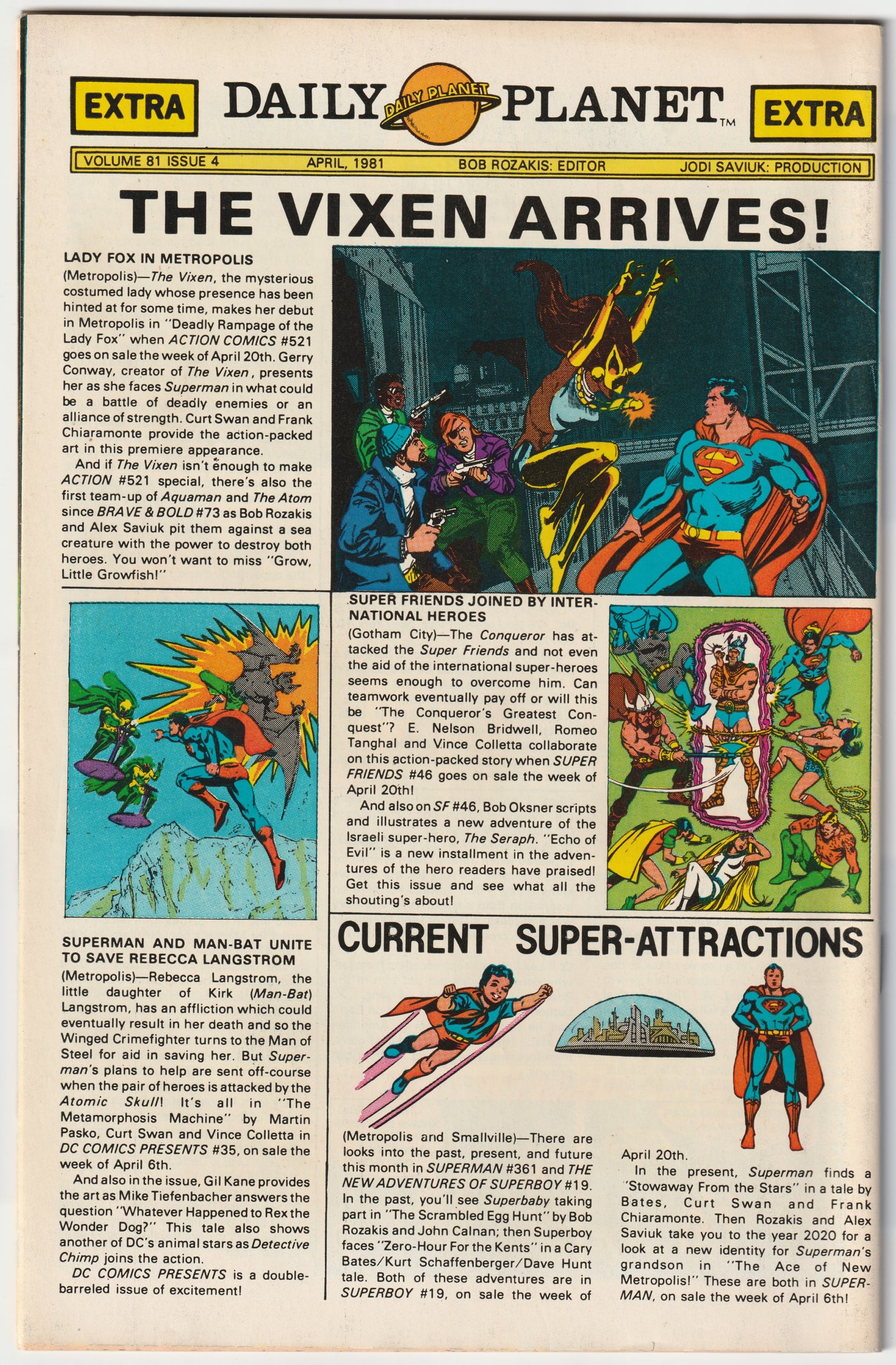 Superman Family Vol. 1 #208 (1981) – Key Supergirl and Lois Lane Stories (FN)