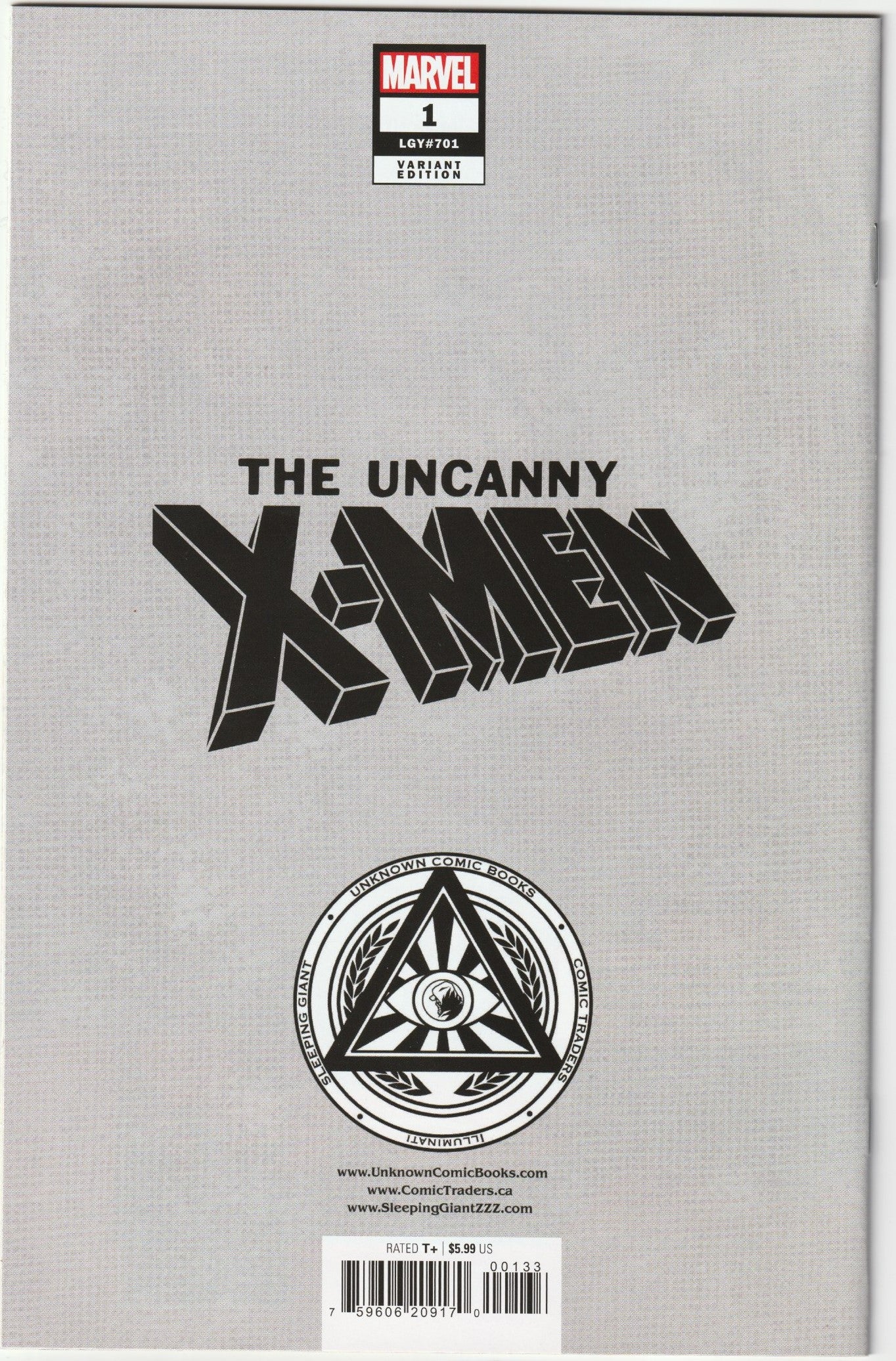 Uncanny X-Men #1 Nathan Szerdy Unknown Comics Variant Cover (Marvel Comics, 2024) (NM/NM+)