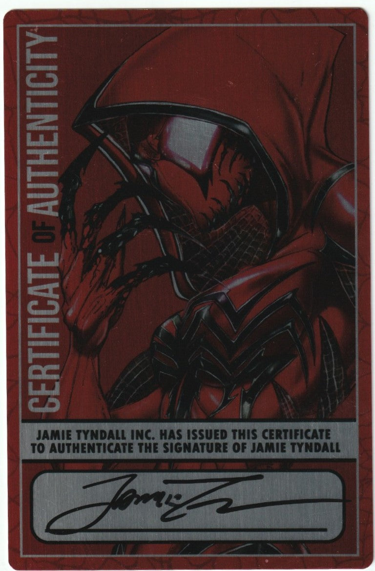 White Widow #2 - 1 of 5 - Gold Metal - Bite Me Virgin Variant - Metal CoA - Signed by Jamie Tyndall