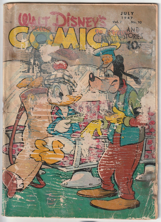 Walt Disney's Comics and Stories #10 - "Donald Duck and Goofy" (Dell Comics, July 1947) (GRADE .5)