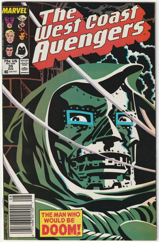 West Coast Avengers #35 – Marvel Comics 1988 Newsstand (VF/VF+)