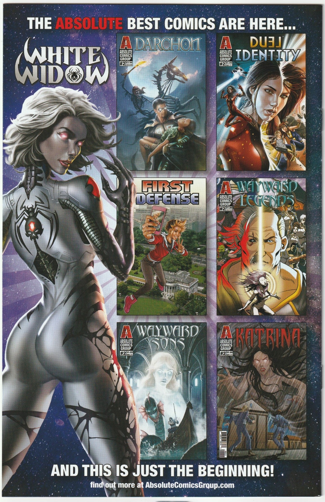 White Widow #2 Cover A - 2x Signed (Gold and Blue Sigs) w/ COA