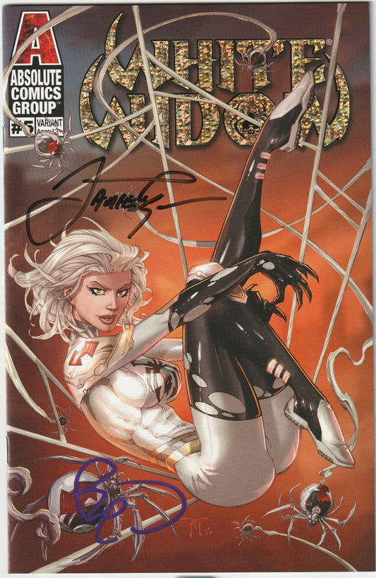 White Widow #5 Kickstarter Randy Green Gold Holo-Foil 2x Signed COA