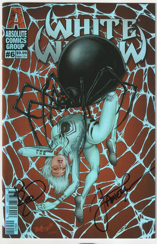 White Widow #6 Retail Tim Vigil Metallic Ink 2x Signed COA