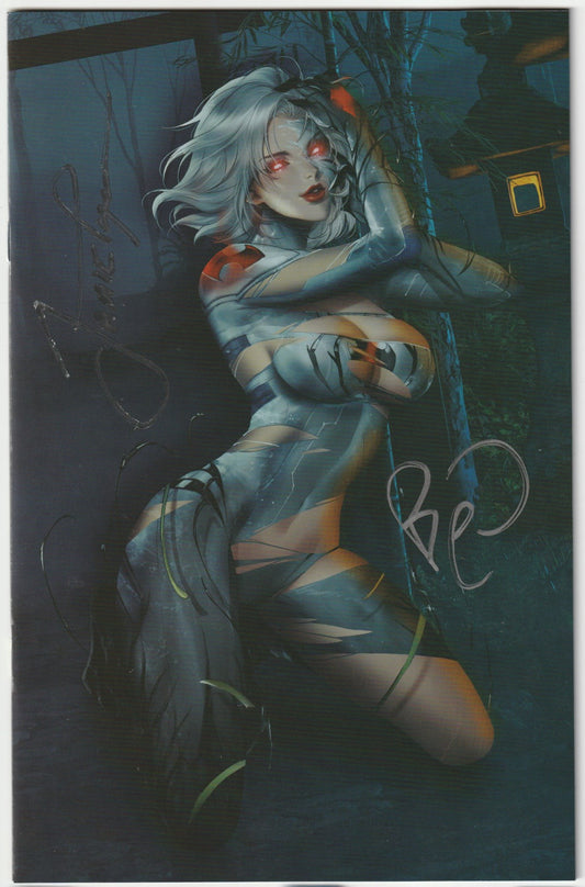 White Widow #7 Virgin Leirix Cover Variant 2x Signed COA (Double Silver Sigs)
