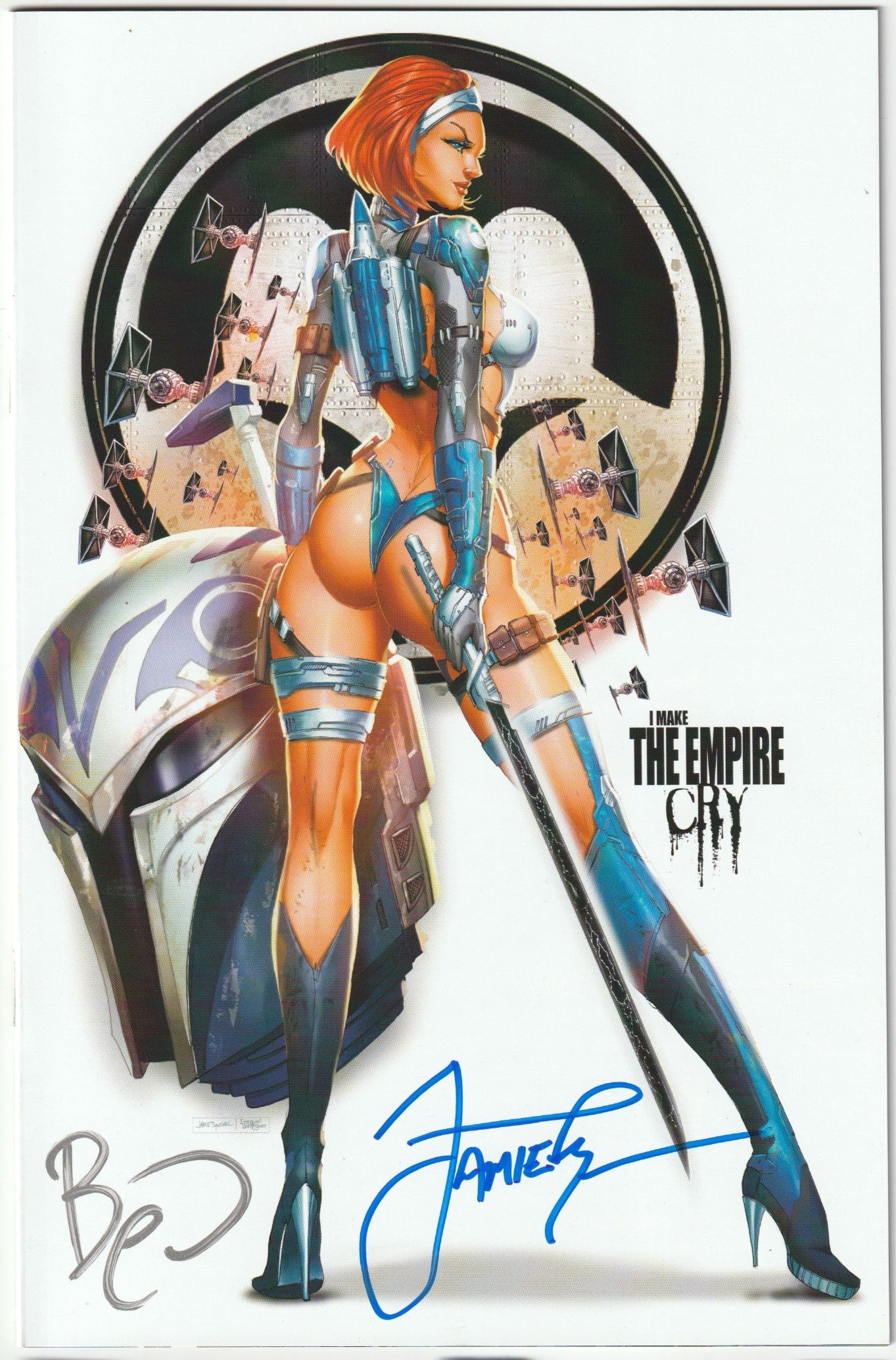 White Widow #1 Bo-Katan Cosplay 2x Signed by Jamie Tyndall – "I Make the Empire Cry" Edition w/COA