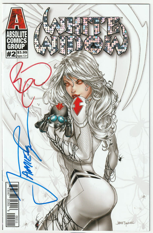 White Widow #2 Cover A - 2x Signed (Red and Blue Sigs) w/ COA
