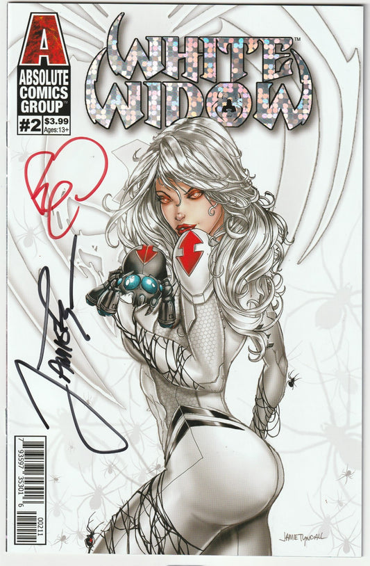 White Widow #2 Cover A - 2x Signed (Red and Black Sigs) w/ COA