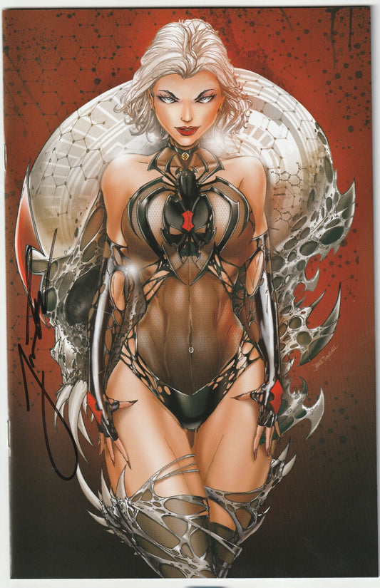 White Widow #2 Skull Virgin Cover - Signed By Jamie Tyndall - Limited to 500 w/ COA
