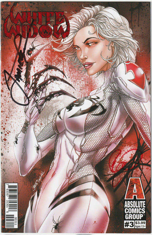 White Widow #3 Red Foil Variant Cover A 2x Signed with COA