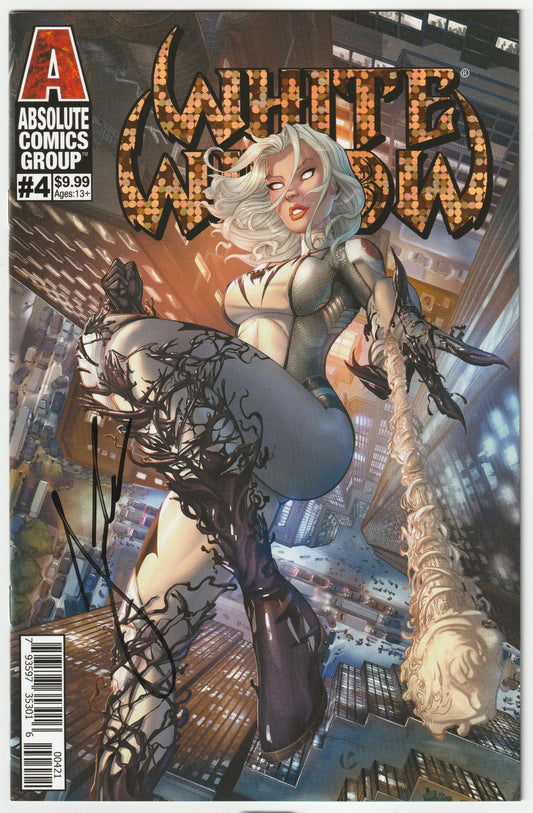 White Widow #4  Holo Spot Foil Cover A Variant - Signed by Jamie Tyndall