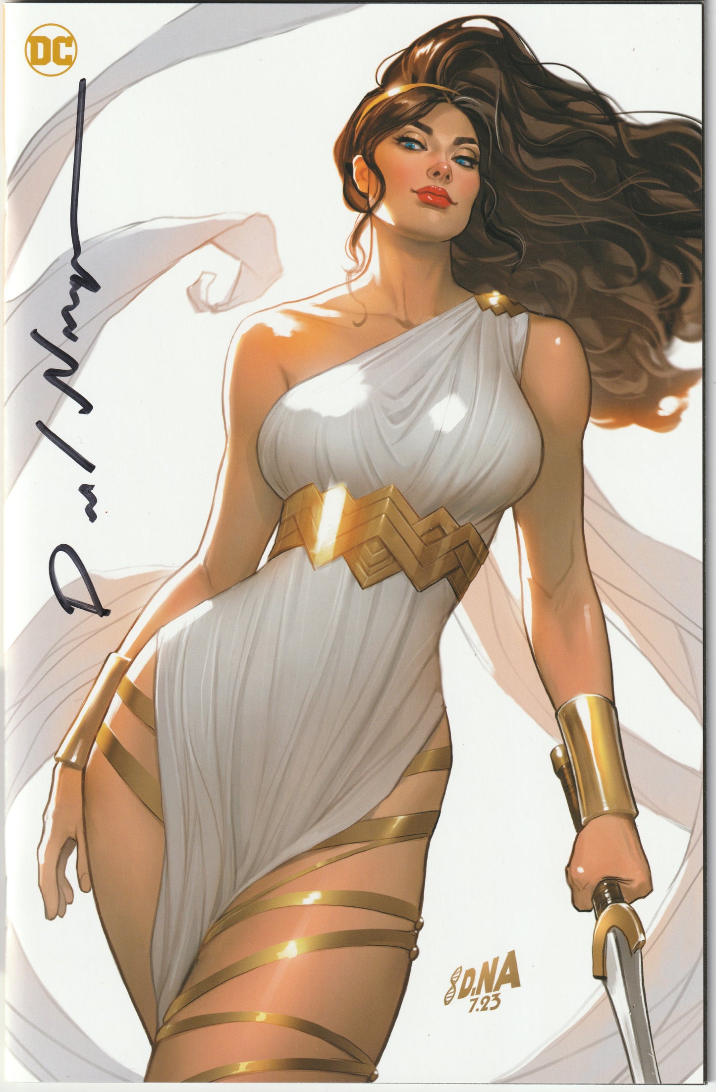 Wonder Woman #1 David Nakayama Signed Minimal Trade Cover with COA (DC, 2023) (NM/NM+)
