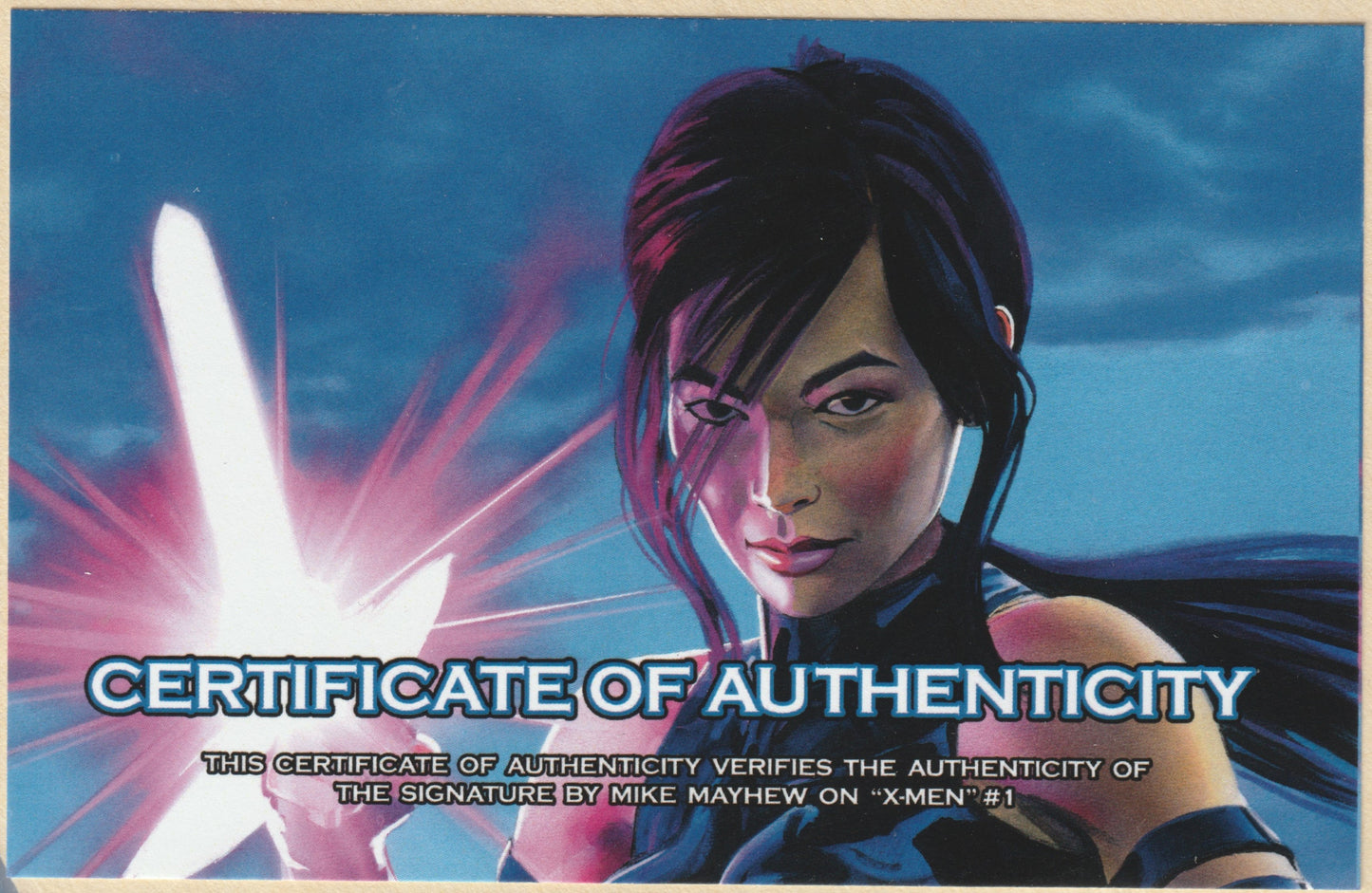 X-Men #1 (2024) Mike Mayhew Psylocke Variant Signed & Exclusive Remark with COA (NM/NM-)