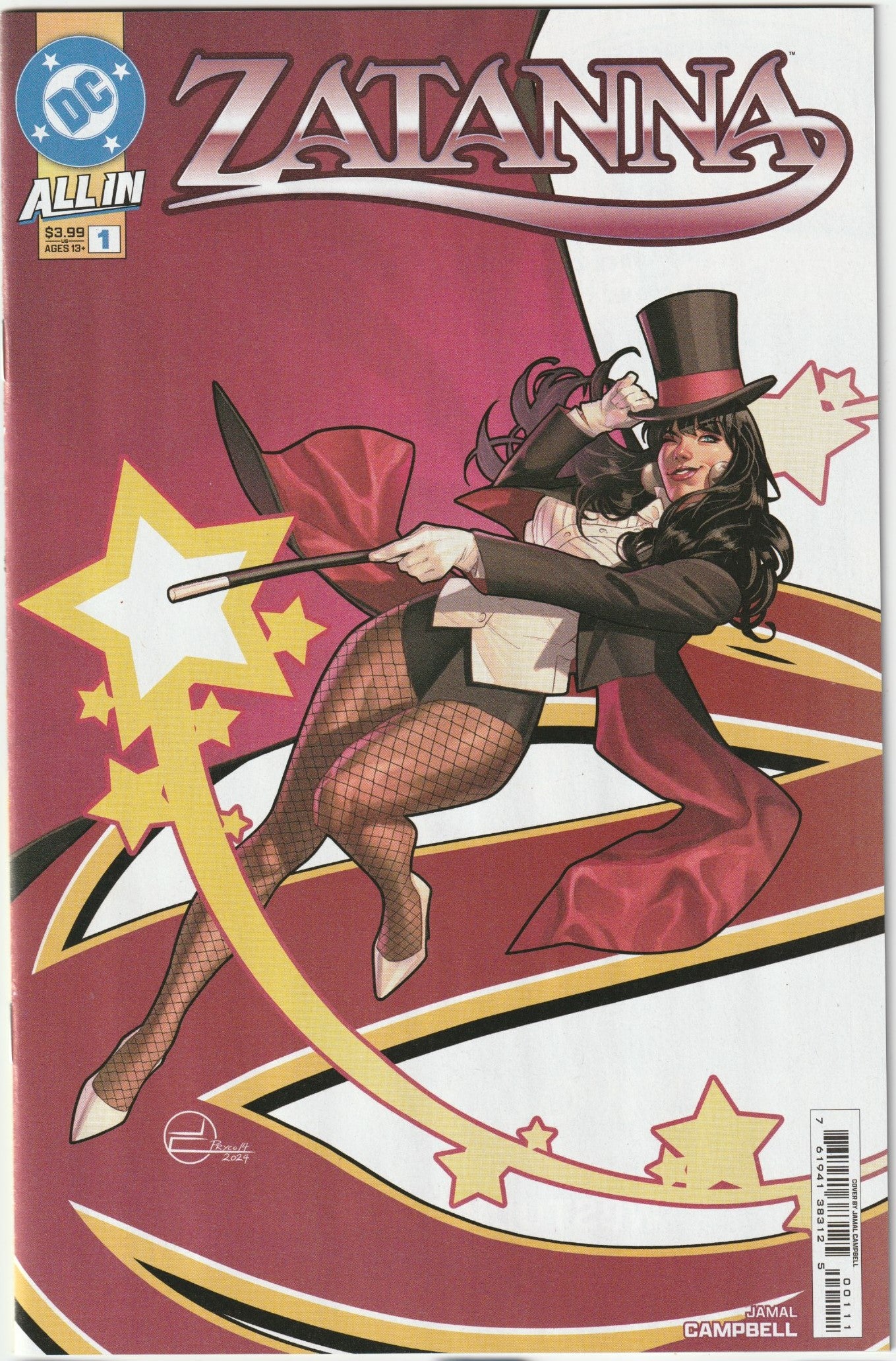 Zatanna: All In #1: Campbell Cover