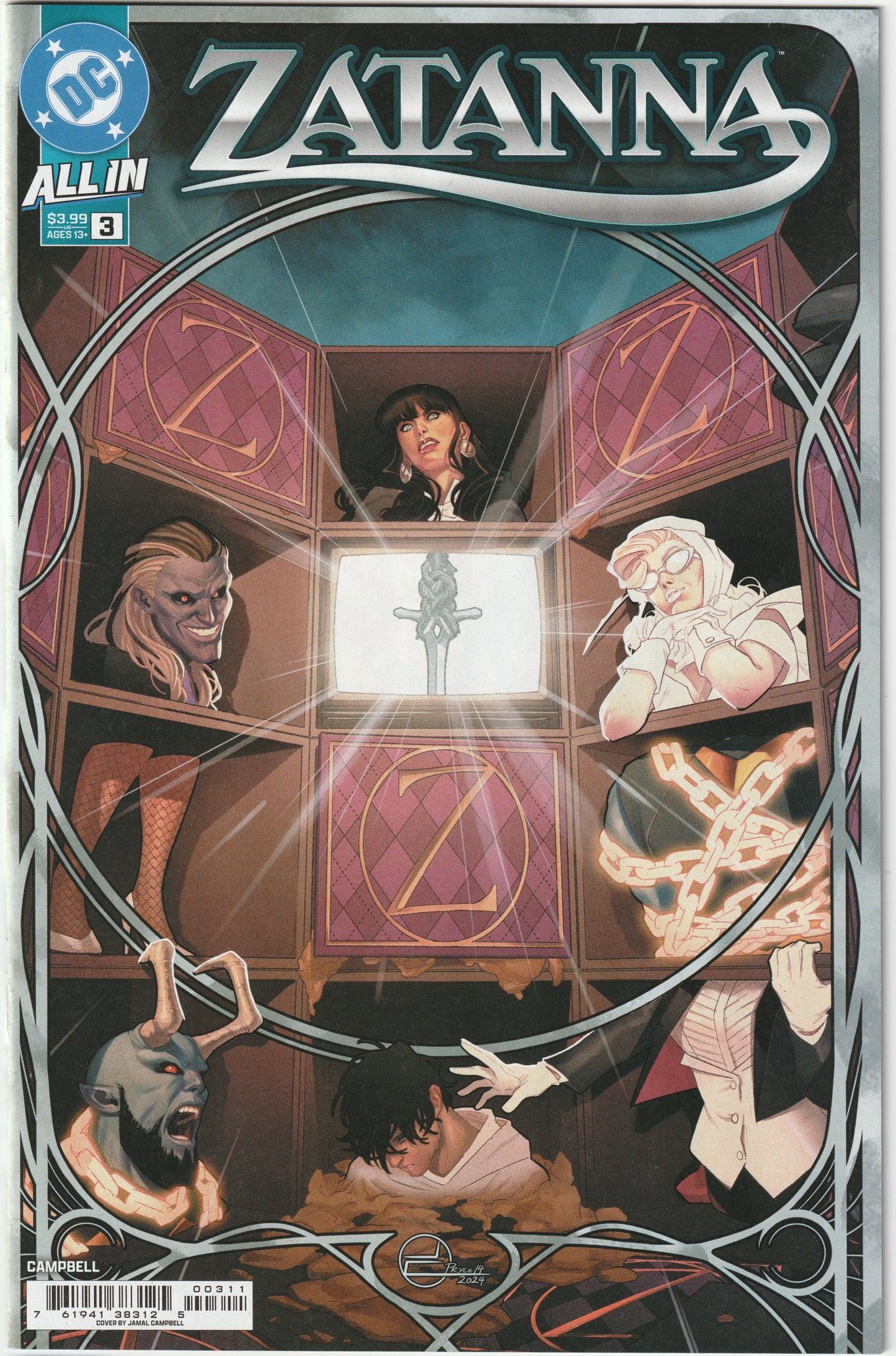 Zatanna #3 (Jamal Campbell Trade Cover, DC 2025) (NM/NM-)