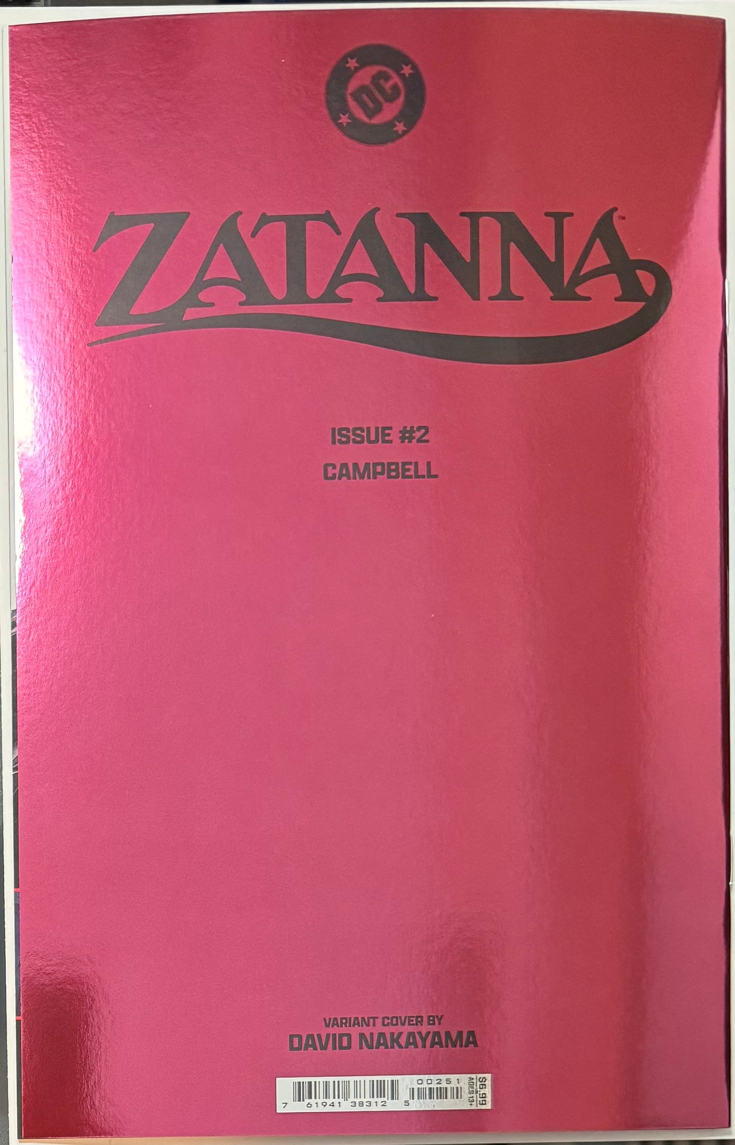 Zatanna #2 (David Nakayama Virgin Foil Cover, DC 2025) (NM/NM+)