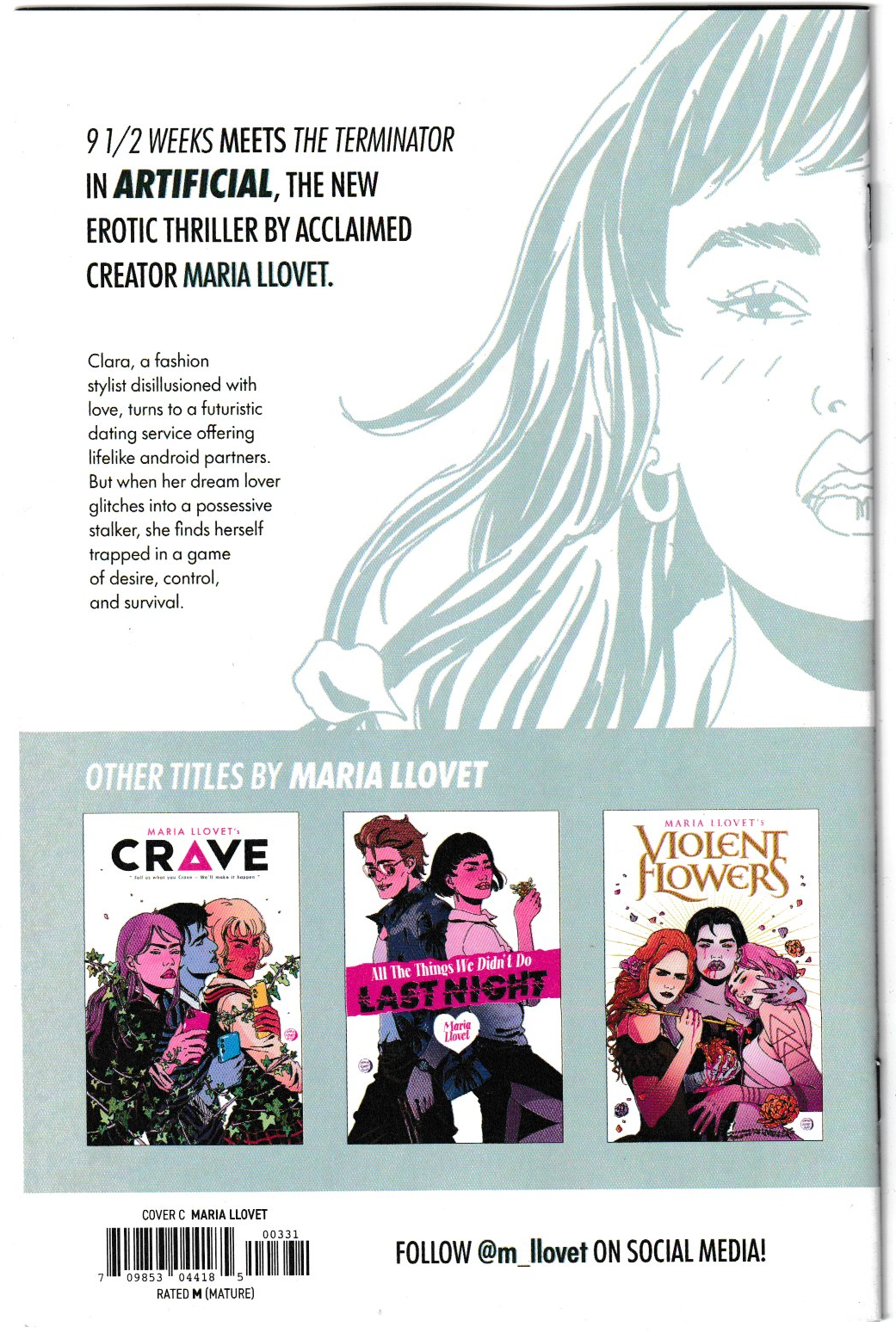 Artificial #3 (of 4) Cover C Maria Llovet Kiss Variant (MatureReaders) Image Comics 2025