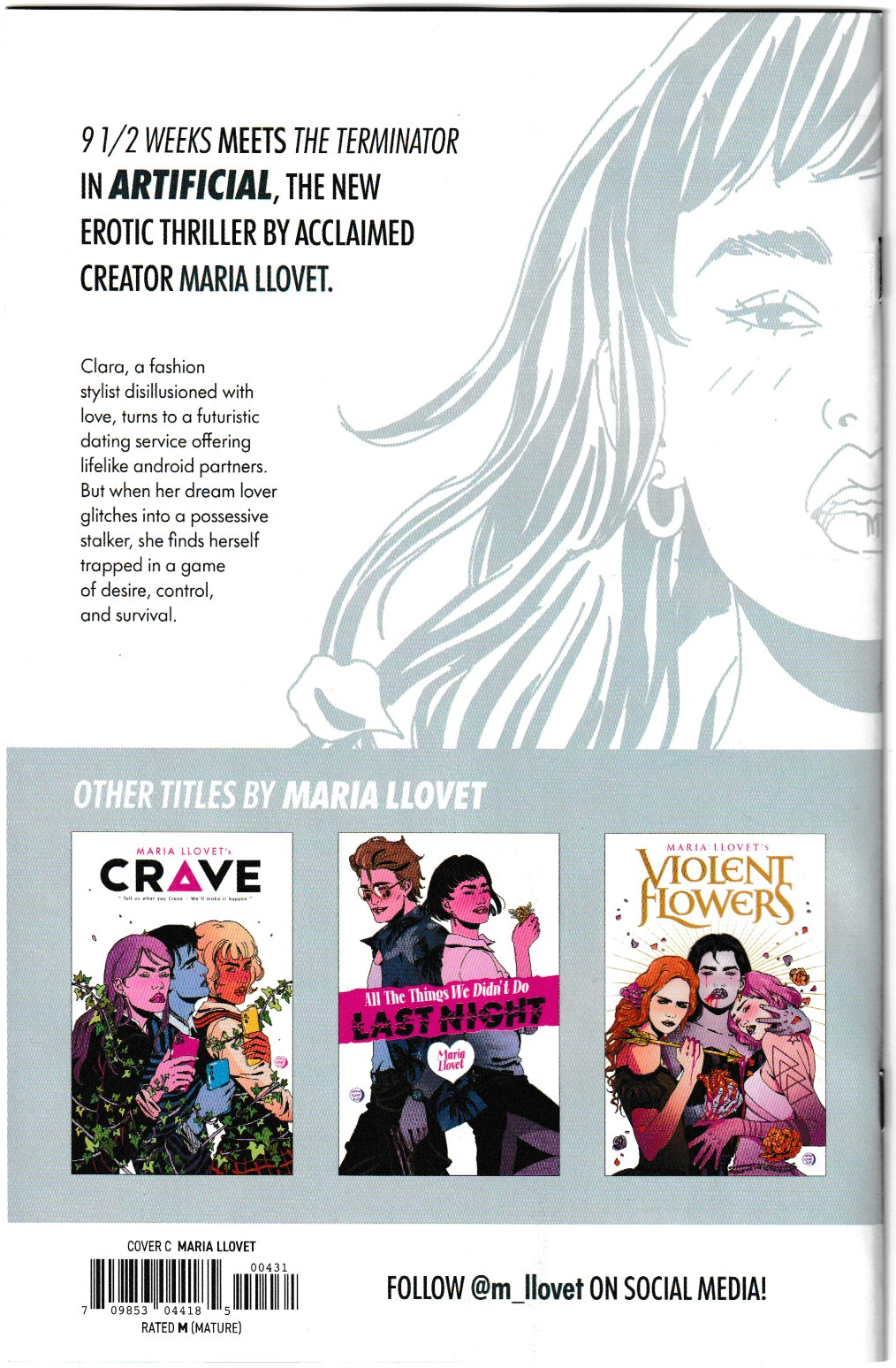 Artificial #4 (of 4) Cover C Maria Llovet Chest Wound Variant (MatureReaders) Image Comics 2025
