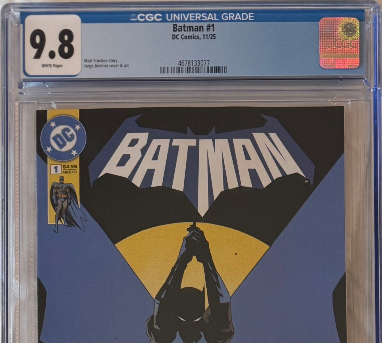 Batman #1 Cover A CGC 9.8 (Jorge Jiménez) 1st Print DC Comics 2025