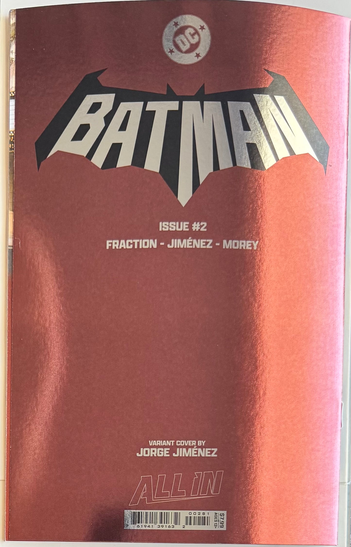 Batman #2 Cover Cover G Jorge Jiménez Foil Variant DC Comics 2025
