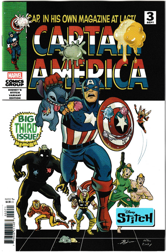 Captain America #3 Ben Su Disney Stitch Variant Cover (Marvel Comics 2025)