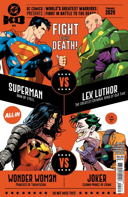 DC K.O. #4 (OF 5) CVR G DAN MORA BRACKET CARD STOCK VAR (1st Print)
