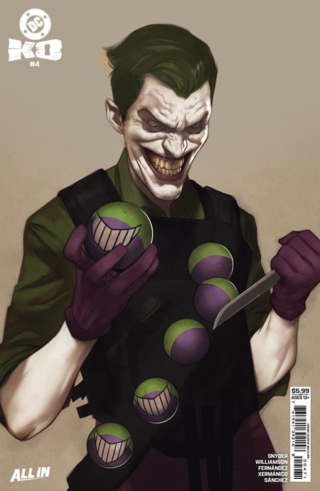 DC K.O. #4 (OF 5) CVR H BEN OLIVER FACE-OFF CARD STOCK VAR (1st Print)