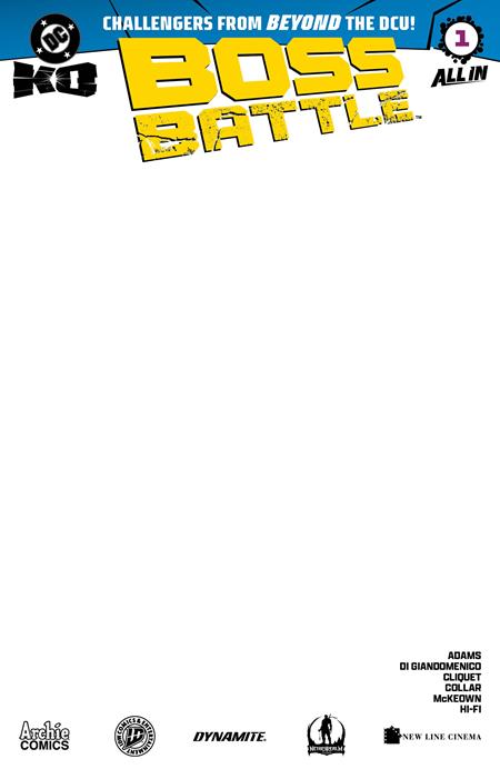 DC K.O. BOSS BATTLE #1 (ONE SHOT) CVR H BLANK CARD STOCK VAR (1st Print)