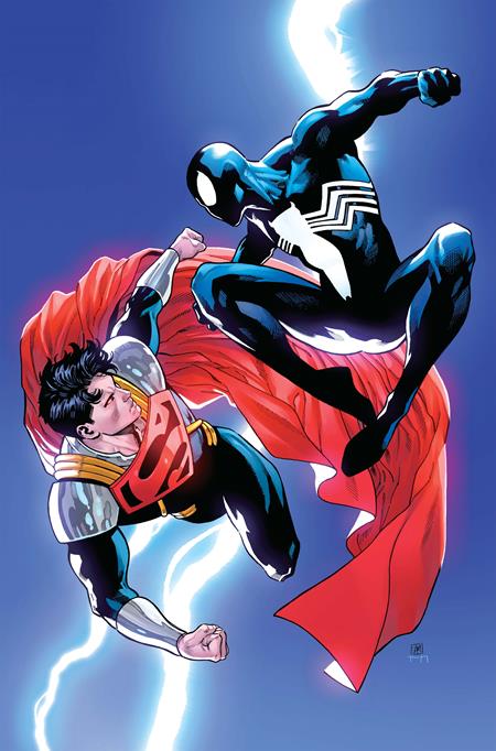 DC/Marvel: Superman/Spider-Man #1 (One-Shot) Card Stock Cover R Daniel Sampere Super-Boy Prime & Spider-Man Black Suit