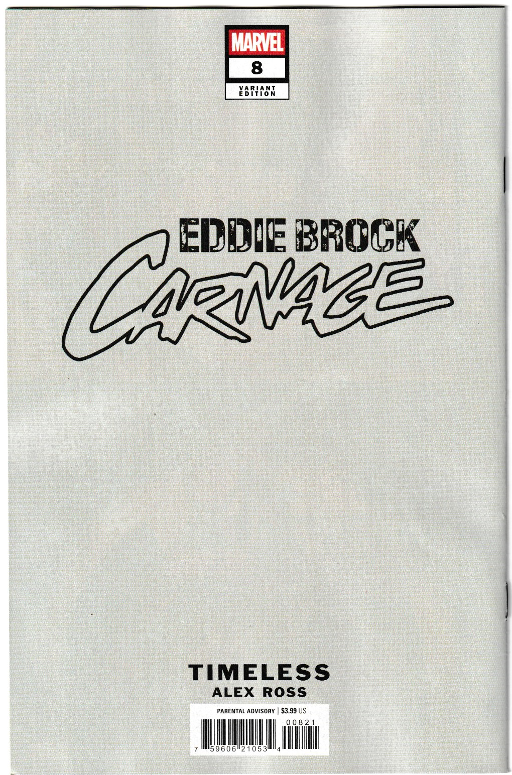 Eddie Brock: Carnage #8 Alex Ross Timeless Virgin Variant – Marvel Comics 2025 (NM/NM+)
