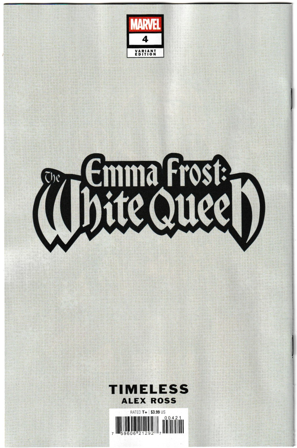 Emma Frost: The White Queen #4 (1st Print, Alex Ross Timeless Virgin Variant)