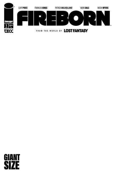 FIREBORN #1 CVR E BLANK SKETCH VAR (1st Print)