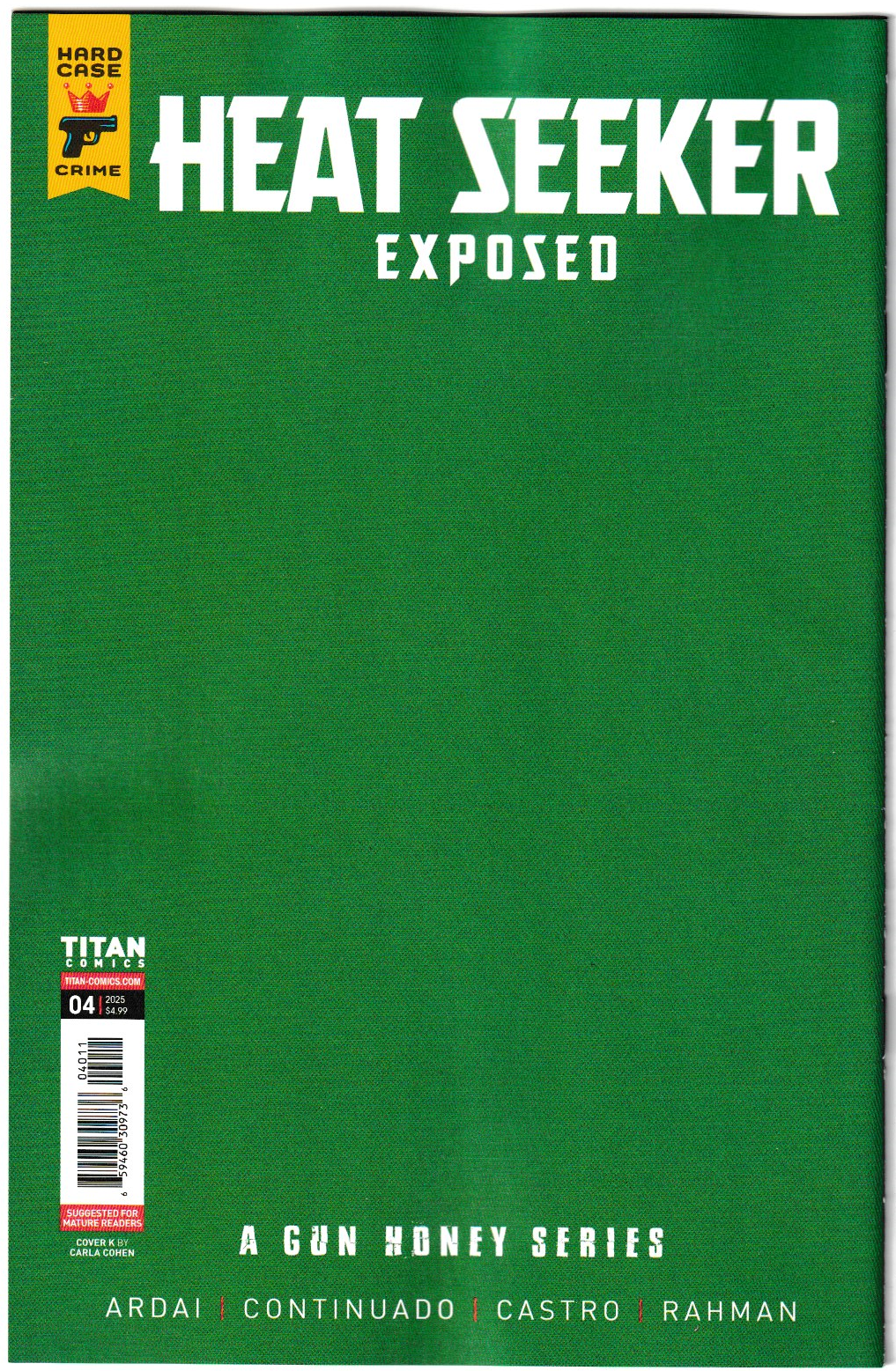 Heat Seeker: Exposed – A Gun Honey Series #4 (of 4) Cover K (Carla Cohen Virgin) Titan Comics, 2025