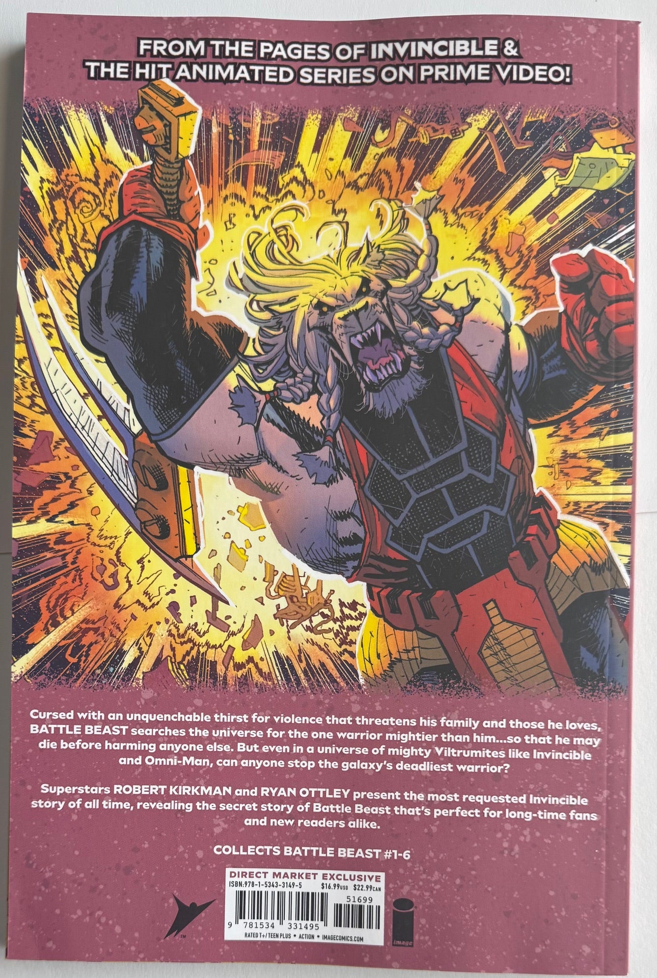 Invincible Universe: Battle Beast Trade Paperback Vol 01 Ryan Ottley & Annalisa Leoni Cvr B