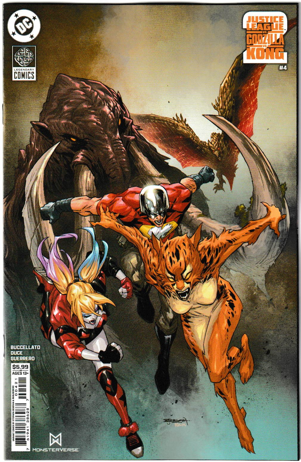 Justice League vs. Godzilla vs. Kong Vol. 2 #4 B (2025) – Stephen Segovia Cover Variant