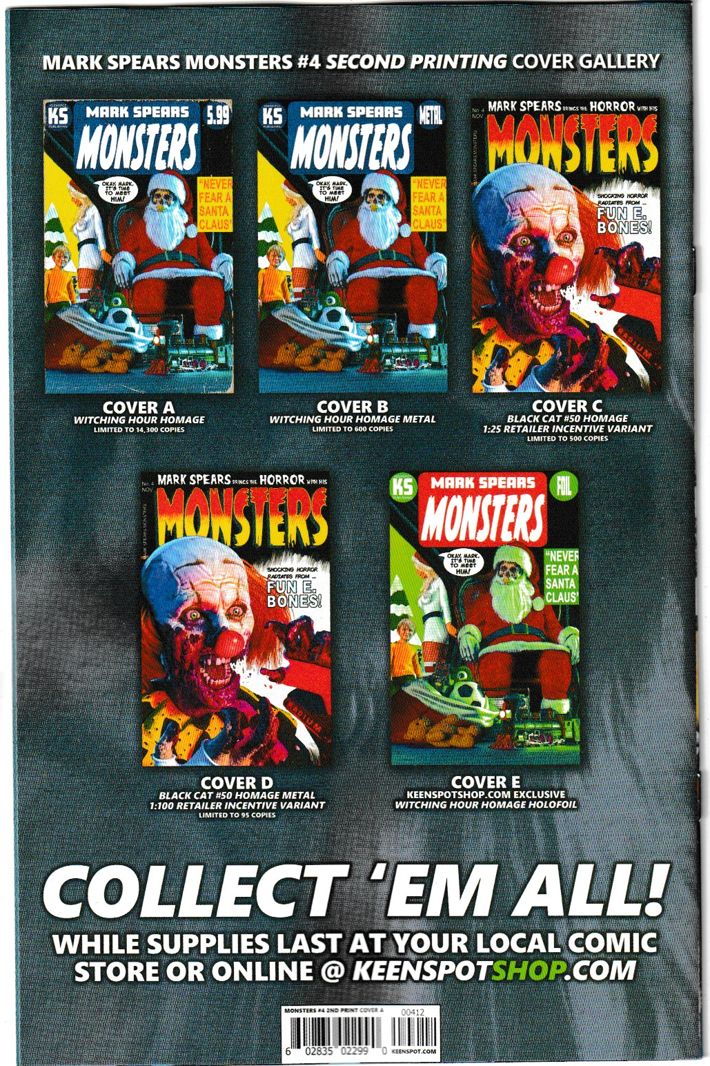Mark Spears Monsters #4 - 2nd Printing, Witching House Homage Cardstock Cover