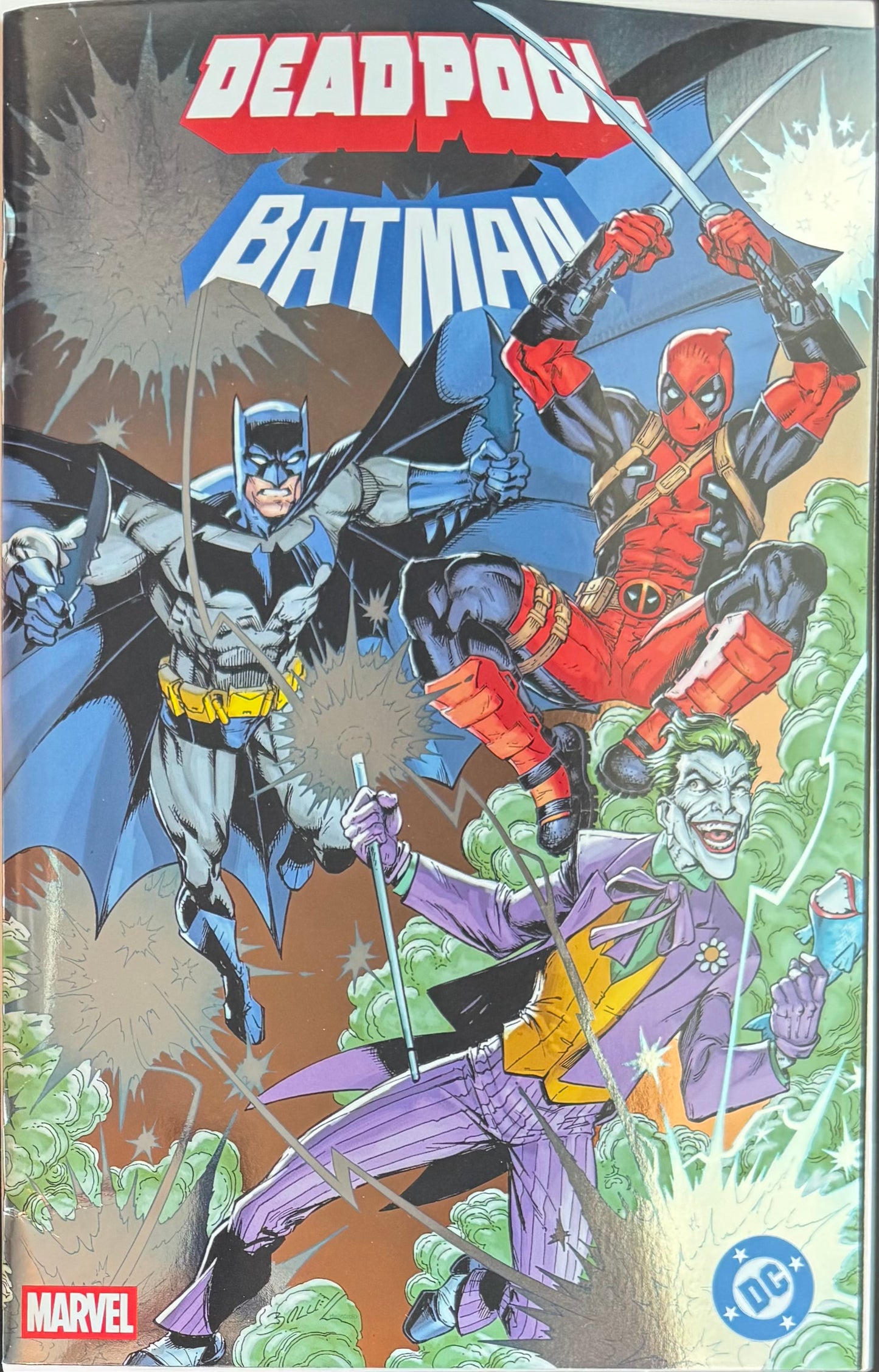 Marvel/DC: Deadpool/Batman #1 Mark Bagley Foil Variant Cover (Damaged-please see photos)