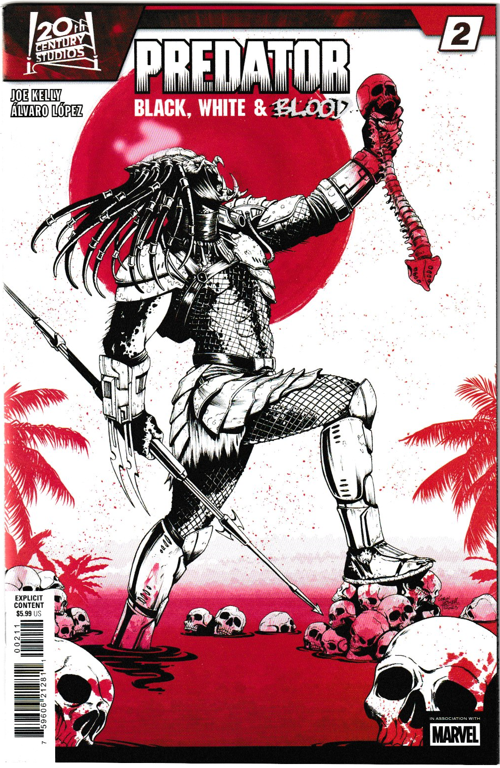 Predator: Black, White & Blood #2 Corin Howell Cover A– Marvel Comics 2025 (NM/NM+)