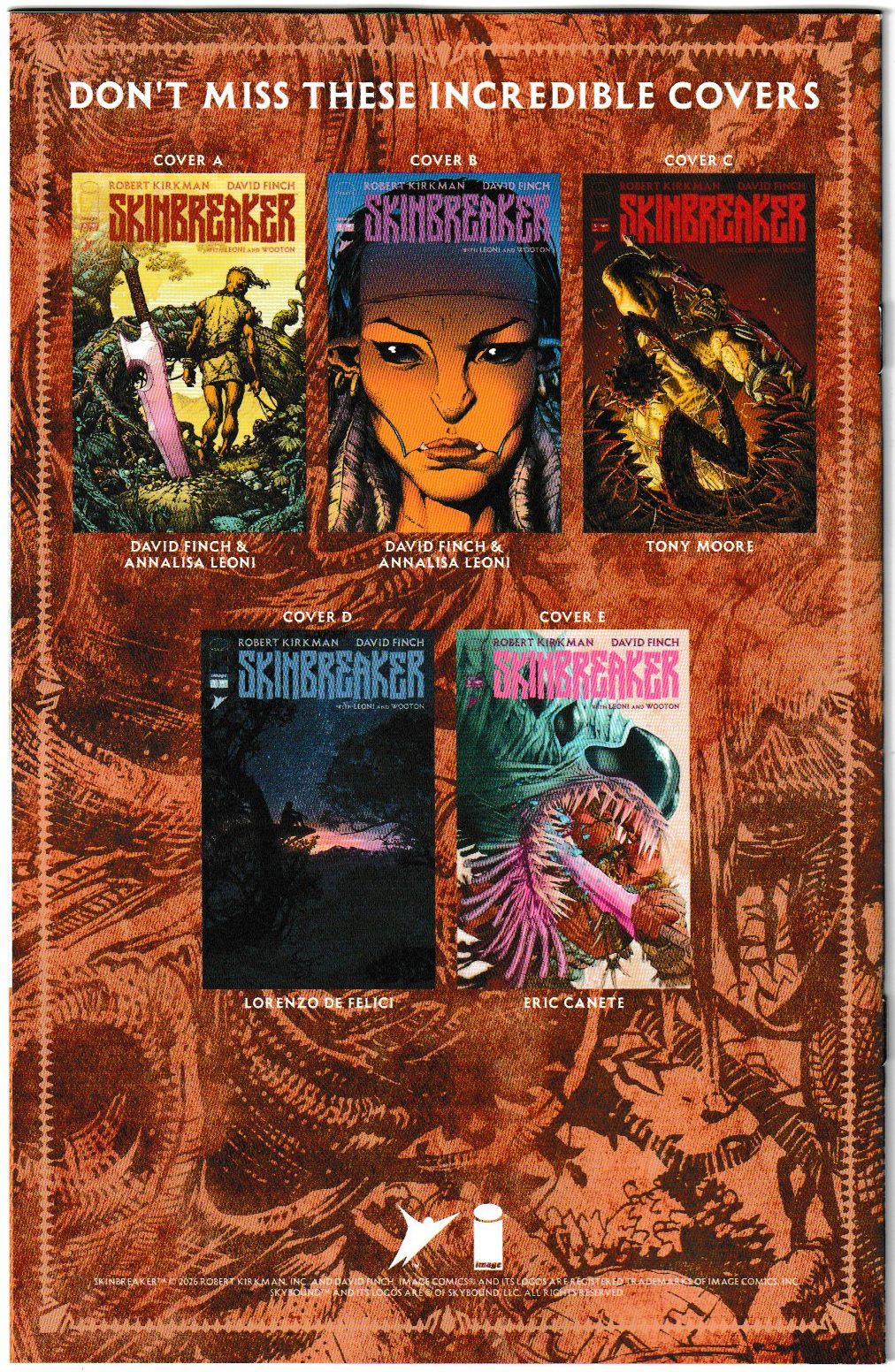 SKINBREAKER #5 CVR B DAVID FINCH & ANNALISA LEONI PORTRAIT VAR (1st Print)