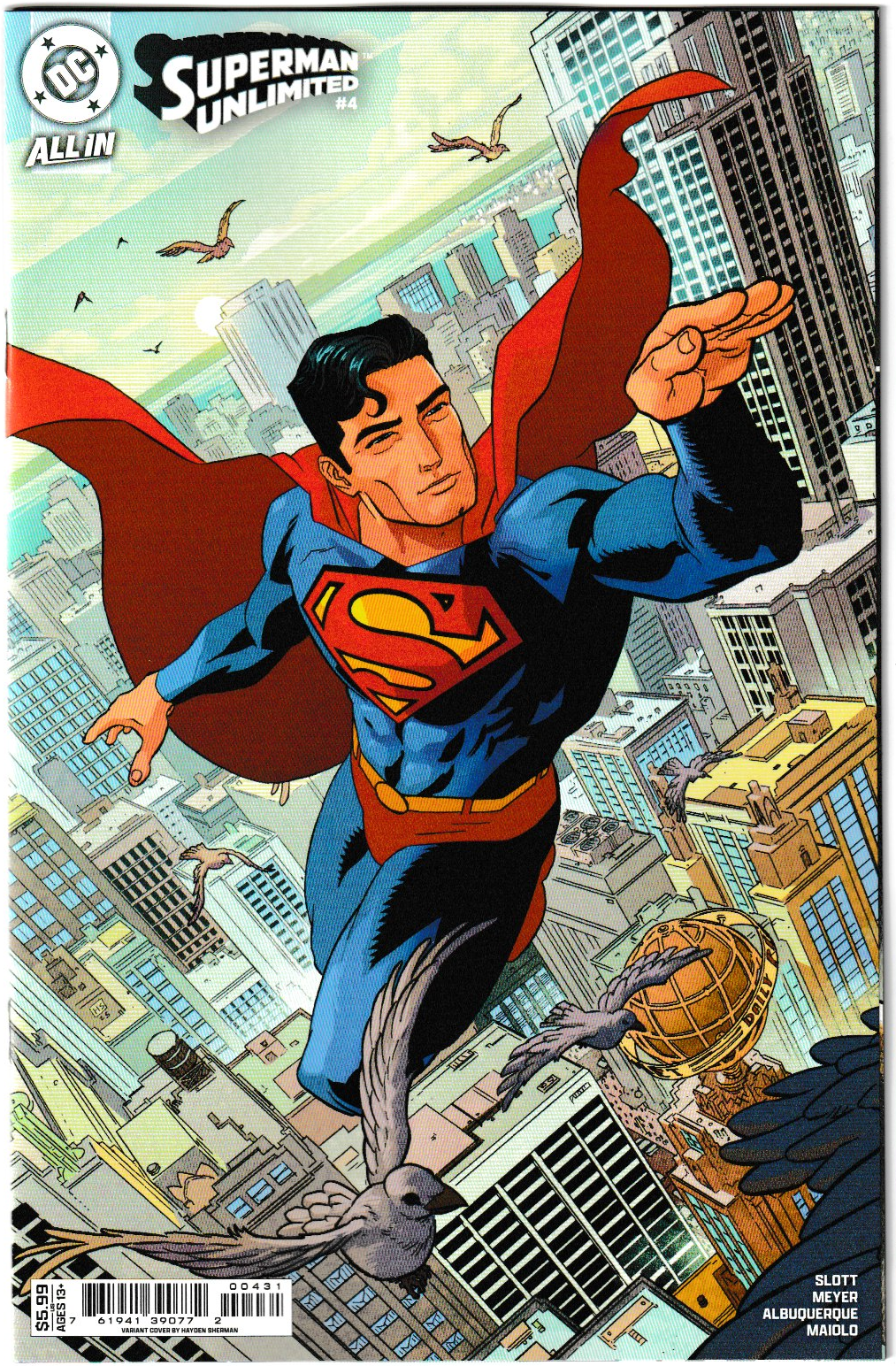 Superman Unlimited #4 Cover C Hayden Sherman Card Stock Variant (DC Comics, 2025) (NM/NM+)